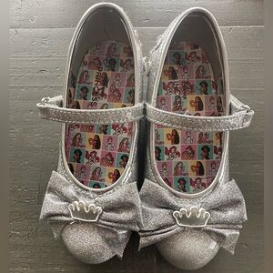 Silver Glitter Disney Princess Heels Girls 10T